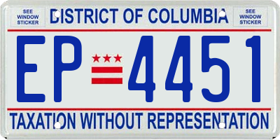 DC license plate EP4451