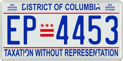 DC license plate EP4453