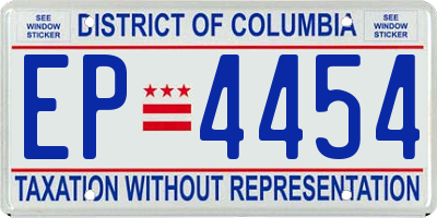 DC license plate EP4454