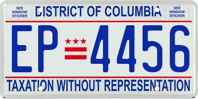 DC license plate EP4456