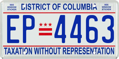 DC license plate EP4463