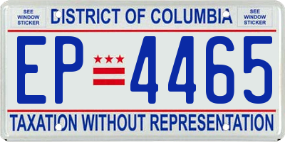 DC license plate EP4465