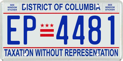 DC license plate EP4481