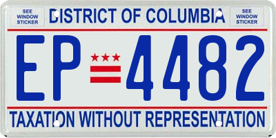 DC license plate EP4482