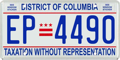 DC license plate EP4490