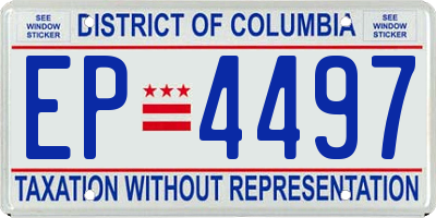 DC license plate EP4497
