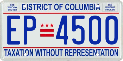 DC license plate EP4500