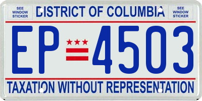 DC license plate EP4503