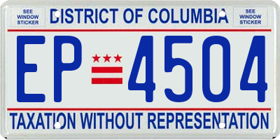 DC license plate EP4504