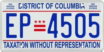 DC license plate EP4505