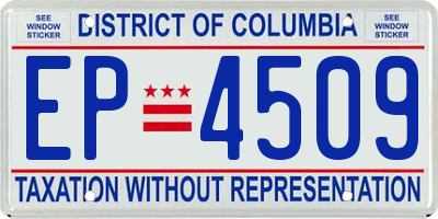 DC license plate EP4509