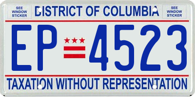 DC license plate EP4523