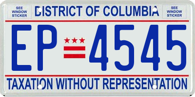 DC license plate EP4545