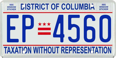 DC license plate EP4560