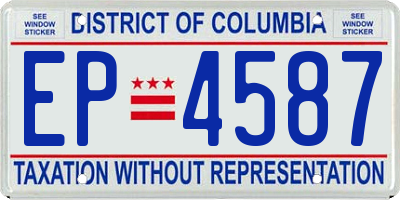 DC license plate EP4587