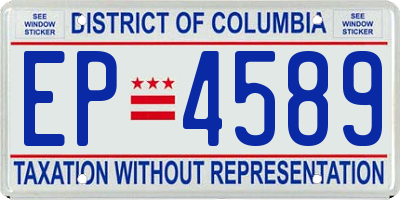 DC license plate EP4589