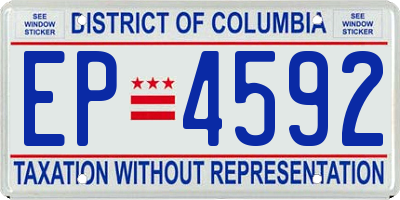 DC license plate EP4592