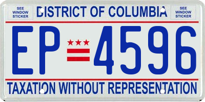 DC license plate EP4596