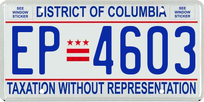 DC license plate EP4603