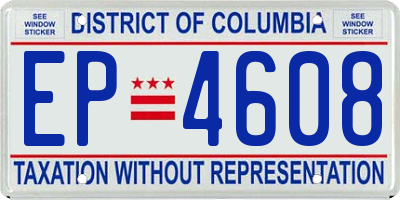 DC license plate EP4608