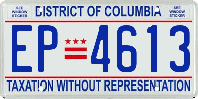 DC license plate EP4613