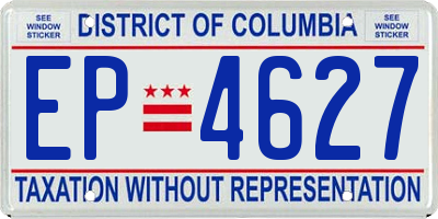 DC license plate EP4627