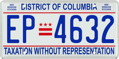 DC license plate EP4632