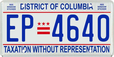 DC license plate EP4640