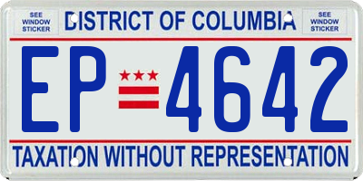 DC license plate EP4642