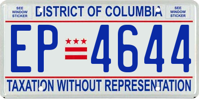 DC license plate EP4644