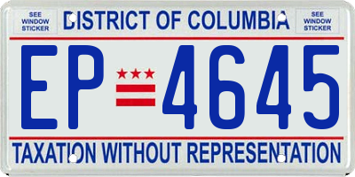 DC license plate EP4645