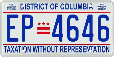 DC license plate EP4646