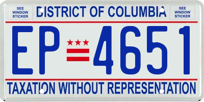 DC license plate EP4651