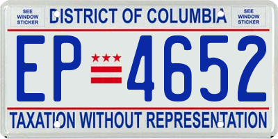 DC license plate EP4652