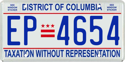 DC license plate EP4654