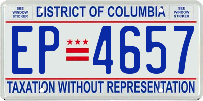 DC license plate EP4657