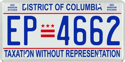DC license plate EP4662