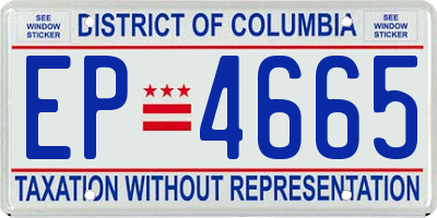 DC license plate EP4665
