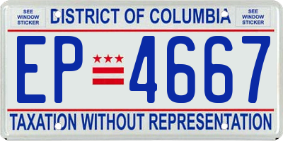 DC license plate EP4667