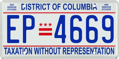DC license plate EP4669