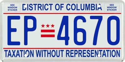 DC license plate EP4670