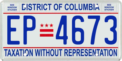 DC license plate EP4673