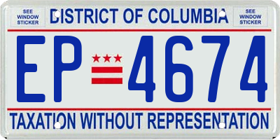 DC license plate EP4674