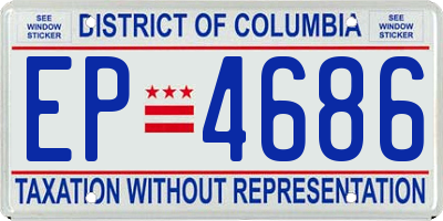 DC license plate EP4686