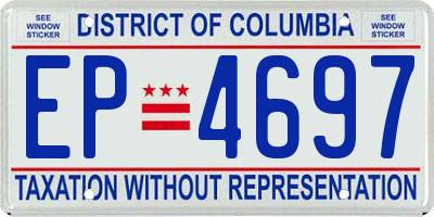 DC license plate EP4697