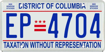 DC license plate EP4704