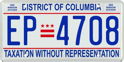 DC license plate EP4708
