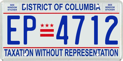 DC license plate EP4712