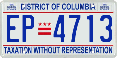 DC license plate EP4713