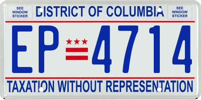 DC license plate EP4714